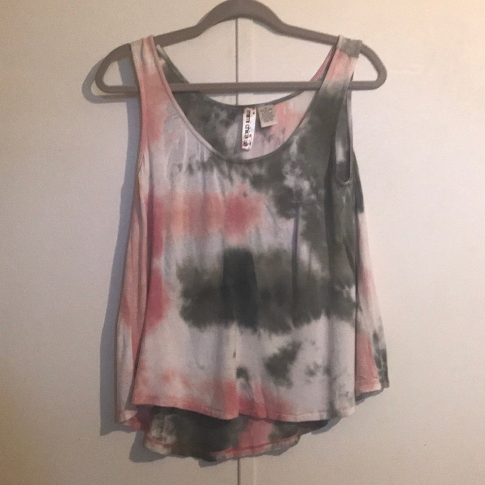Mimi Chica pink and gray flowing tank